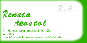 renata apostol business card